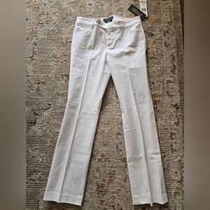 NWT Lauren White Pants, Sz 2 Petite With 28" Inseam